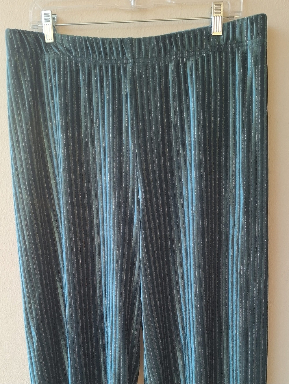 House Of Harlow 1960 Women's Hi-Rise Pull On Flare Pants Lined Dark Teal Size L - Picture 5 of 10